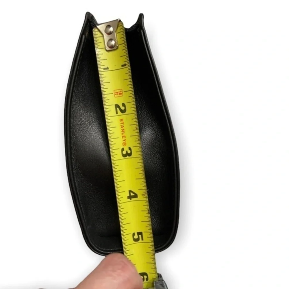 Ghurka black leather vintage cosmetic case